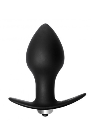 Чёрная анальная вибропробка Bulb Anal Plug - 10 см.