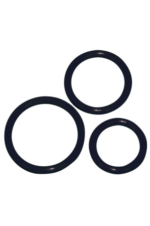 Набор из 3 чёрных эрекционных колец разного диаметра