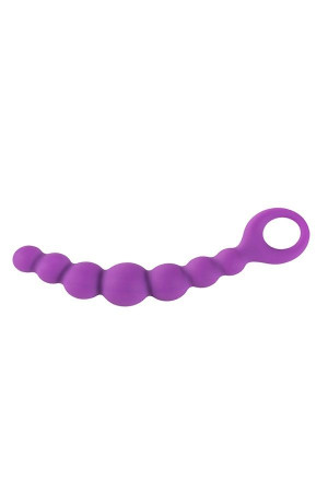 Фиолетовая анальная цепочка Bubble-Chain - 15 см.