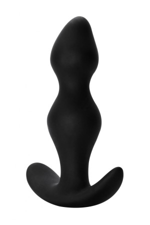 Чёрная фигурная анальная пробка Fantasy - 12,5 см.