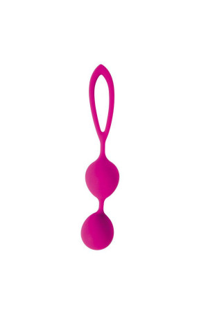 Ярко-розовые вагинальные шарики Cosmo с петелькой