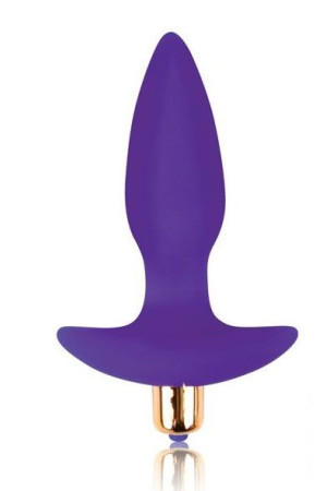 Фиолетовая коническая анальная пробка Sweet Toys - 10,5 см.